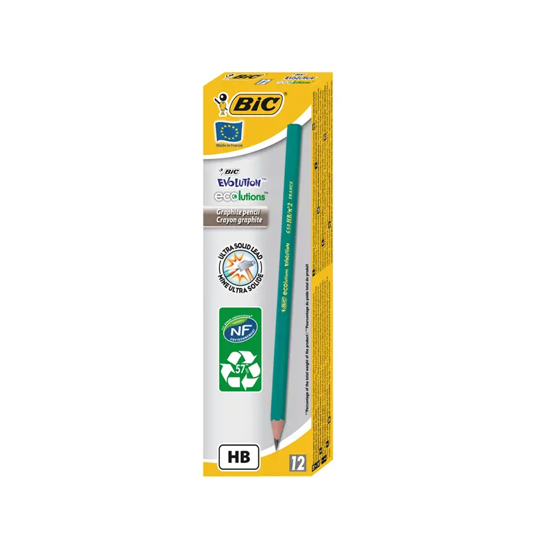 Bic 880311 Eco Evolution 650 Köşeli Kurşun Kalem HB x 12 Li Kutu