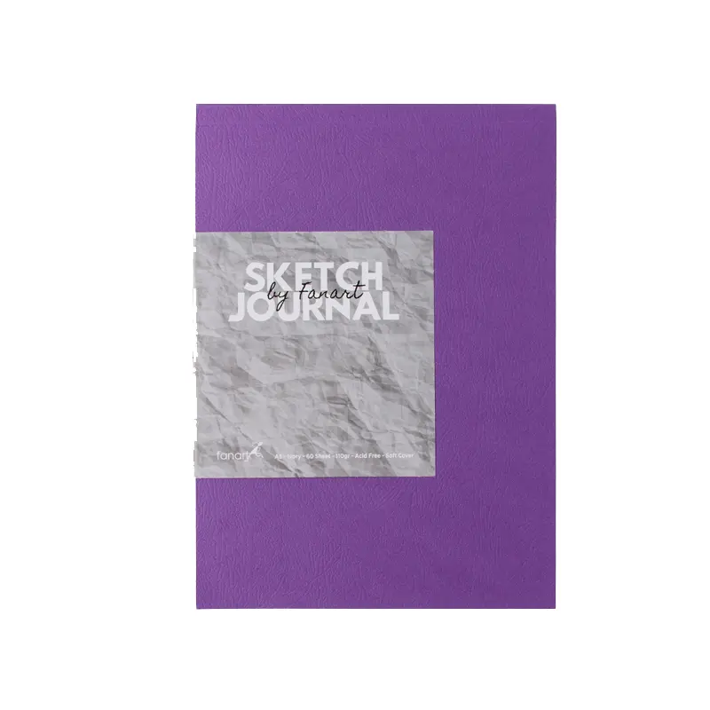 Fanart 8663 Academy Sketch Journal Mor Kapak 110 Gr. 60 Yaprak A5