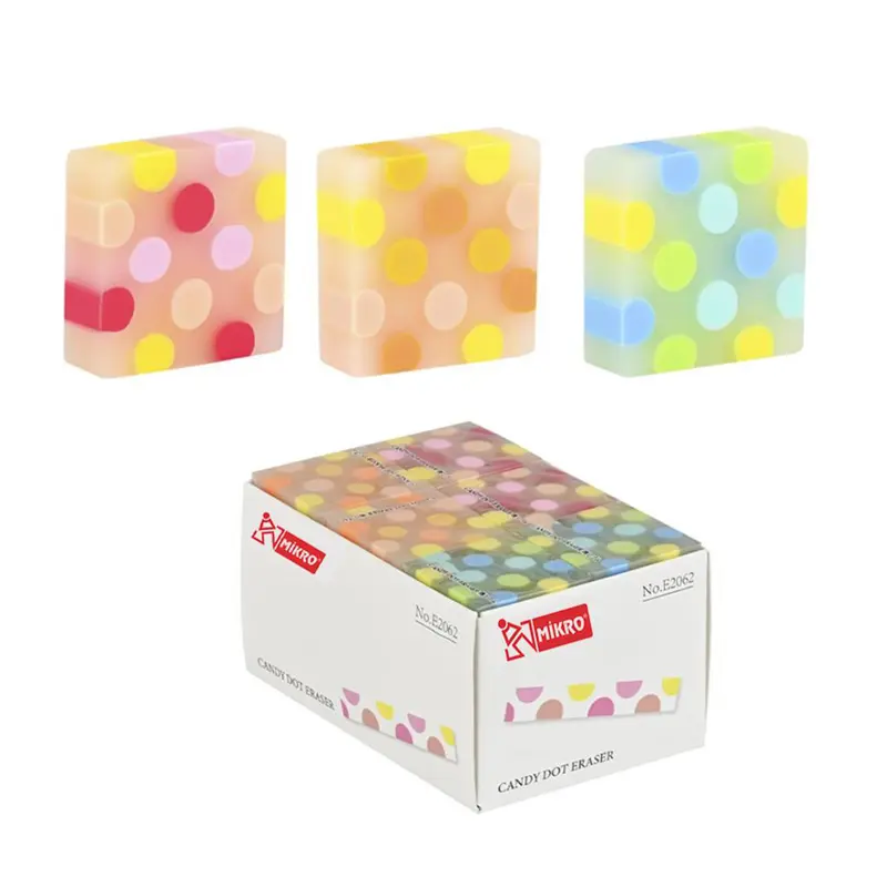 Mikro E2062 Color Dot Eco Pvc Silgi 30 Lu Paket