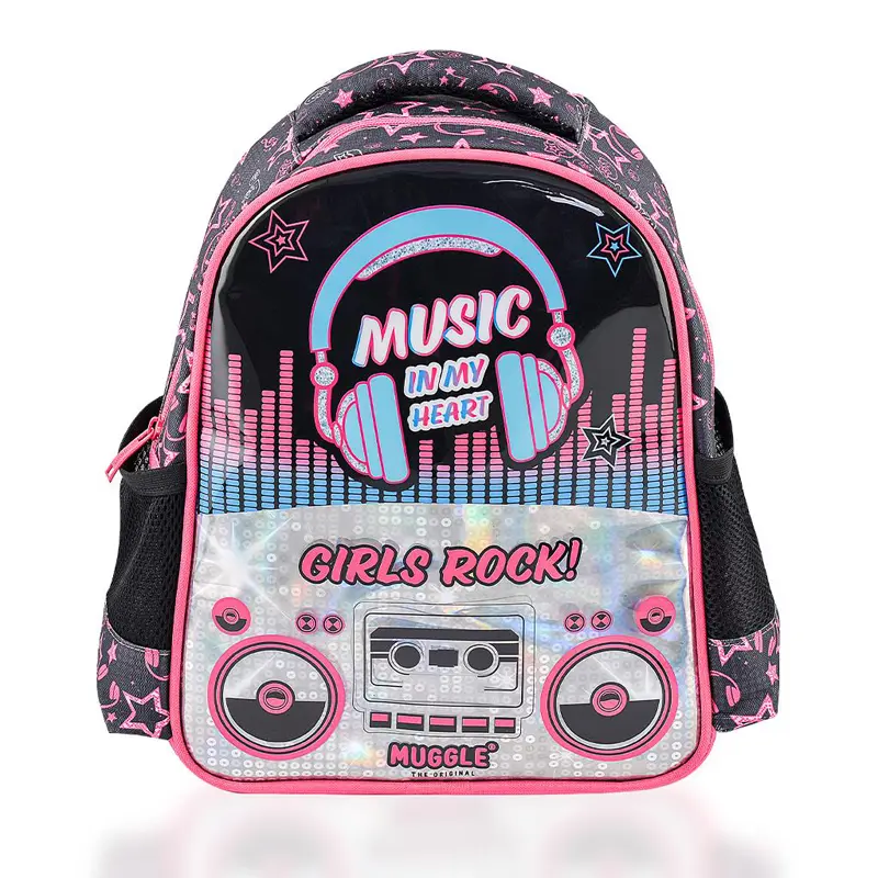 Muggle Mu-7143 Music Siyah Okul Çantası