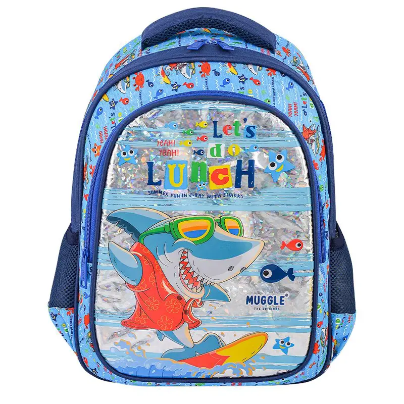 Muggle Mu-0044 Cute Shark Mavi Okul Çantası