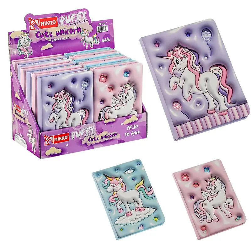Mikro PF-30 Unicorn Puffy Not Defteri 12 Li Stand