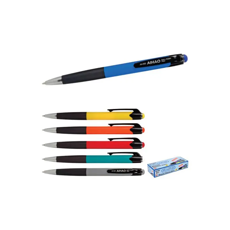 Aihao 505-12 Tükenmez Kalem Mix 12 Li Kutu