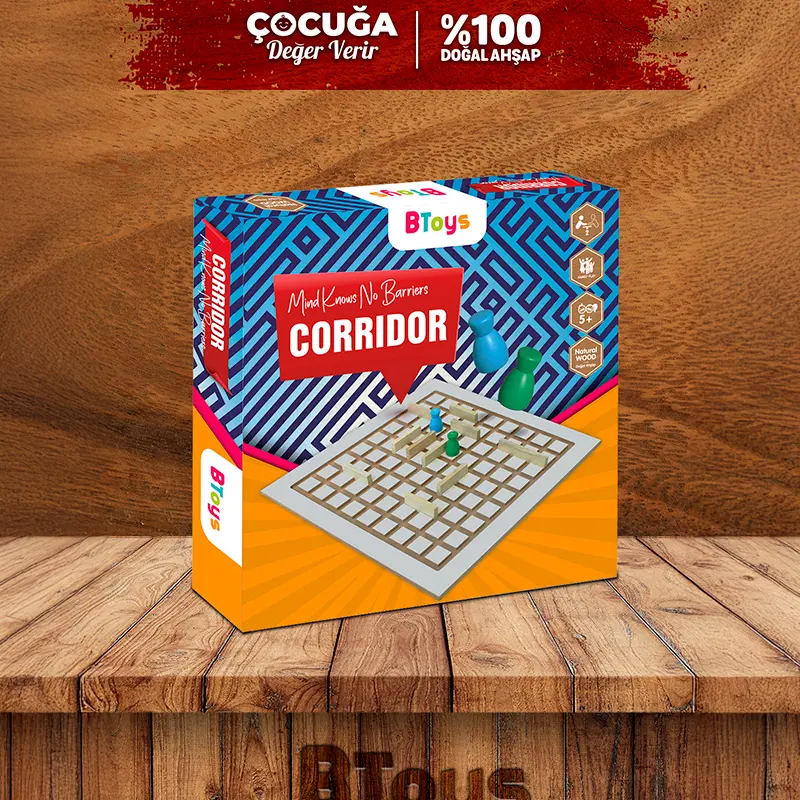 BToys 325838 Koridoor - Corridor - Ahşap Zeka Ve Strateji Oyunu