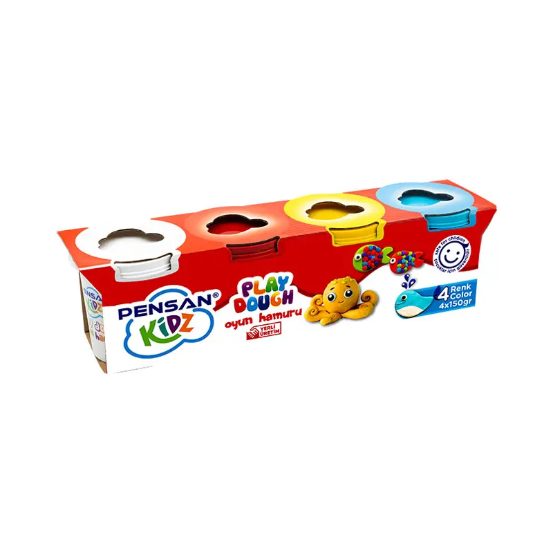 Pensan Kidz Büyük Boy Oyun Hamuru 4x150 Gr.