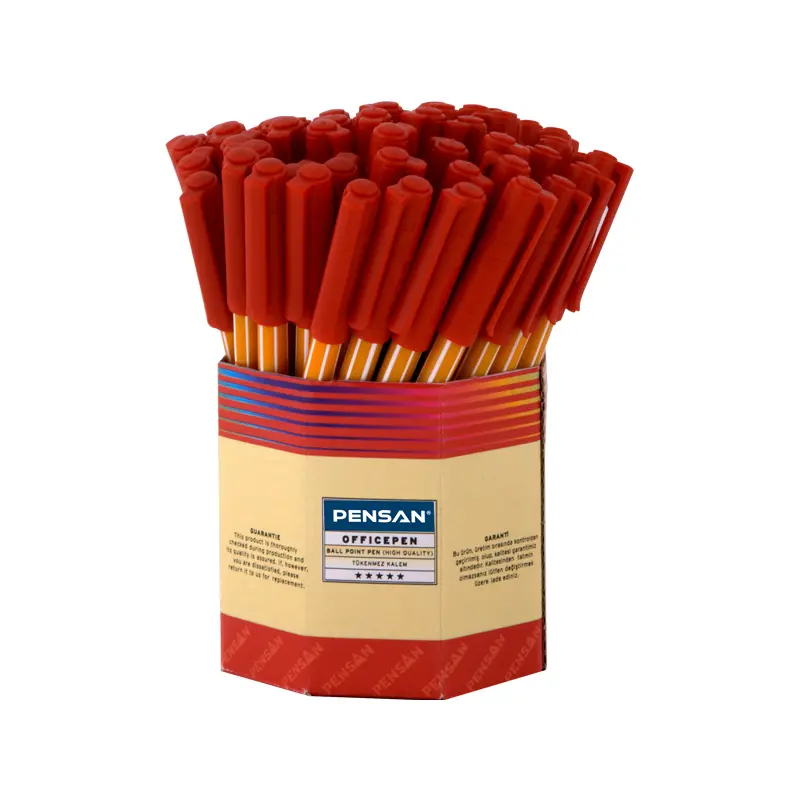 Pensan 1010 Office Pen Tükenmez Kalem Kırmızı 60 Lı Kutu