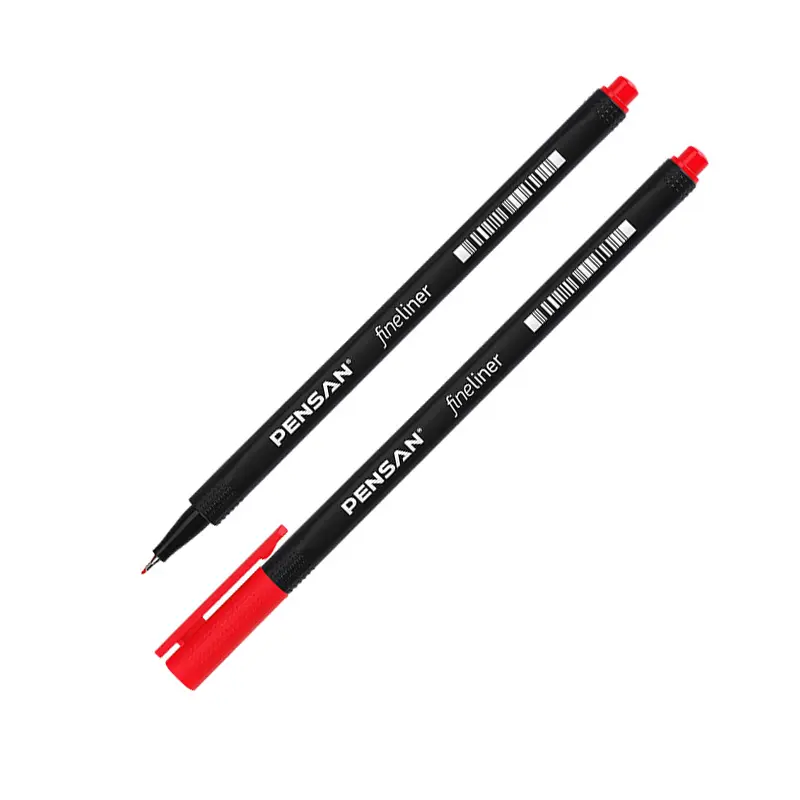 Pensan 6500 Fineliner Keçe Uçlu Kalem 0.4mm Kırmızı 10 Lu Kutu