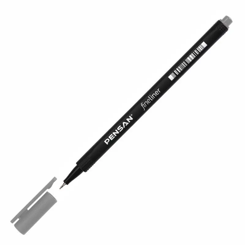 Pensan 6500 Fineliner Keçe Uçlu Kalem 0.4mm Gri 10 Lu Kutu