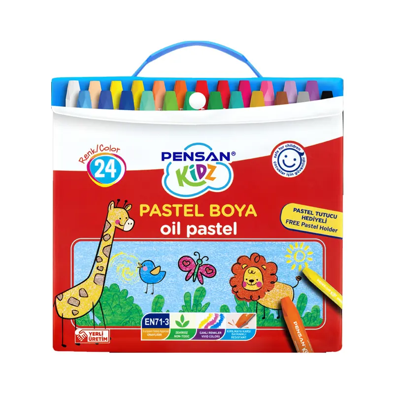 Pensan 98121 Kidz Çantalı Pastel Boya 24 Renk