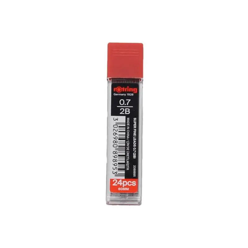 Rotring 2089895 Super Polymer Kurşun Kalem Ucu ( Min ) 2B 0.7mm 24 Lü Tüp x 12 Li Kutu
