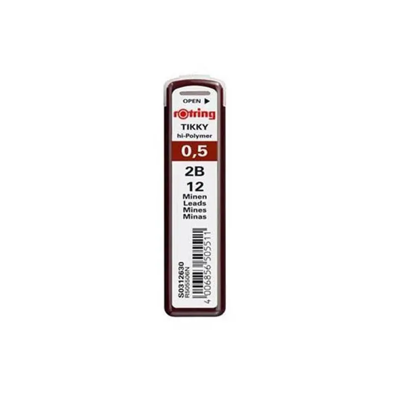 Rotring S0312630 Hi-Polymer Kurşun Kalem Ucu (Min) 0.5mm 2B x 10 Lu Kutu