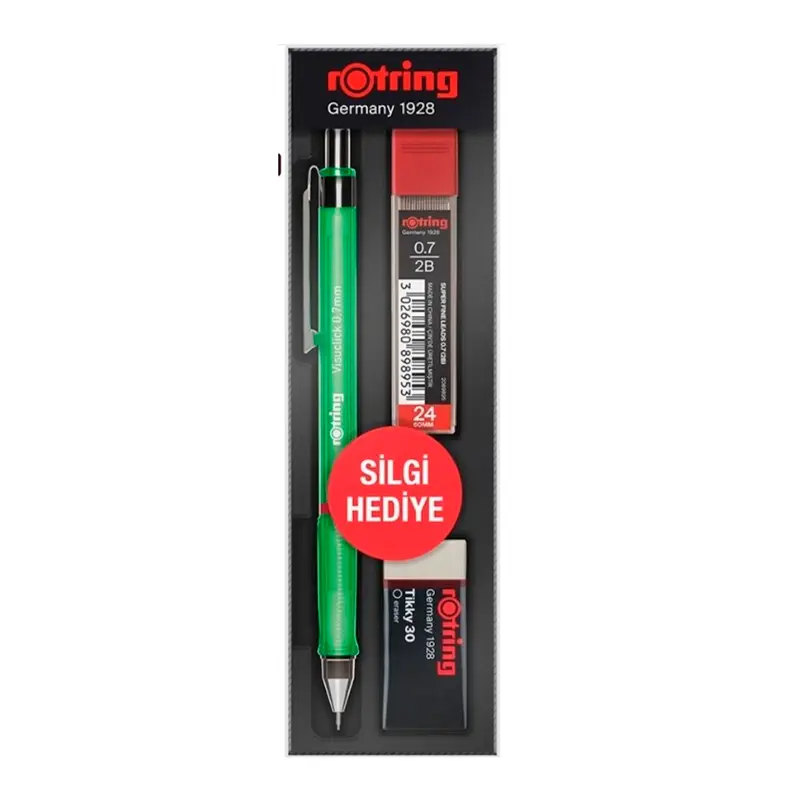 Rotring VK07 Visuclick Okul Seti Versatil + Min + Silgi 0.7mm Opak Yeşil