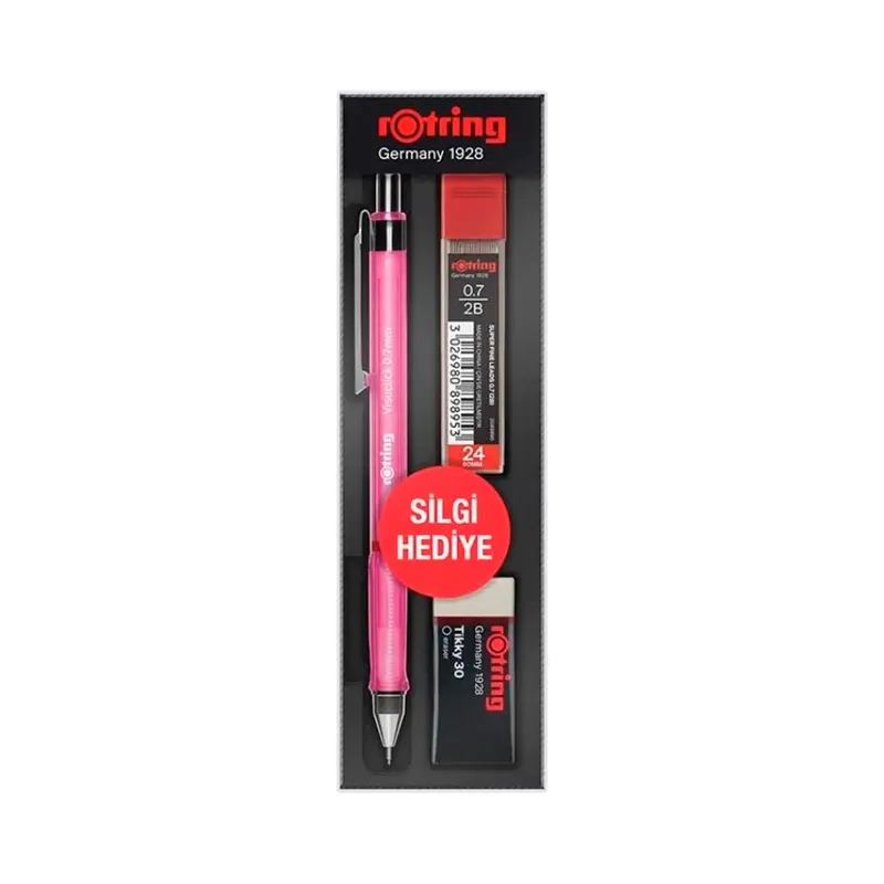 Rotring VK07 Visuclick Okul Seti Versatil + Min + Silgi 0.7mm Opak Pembe