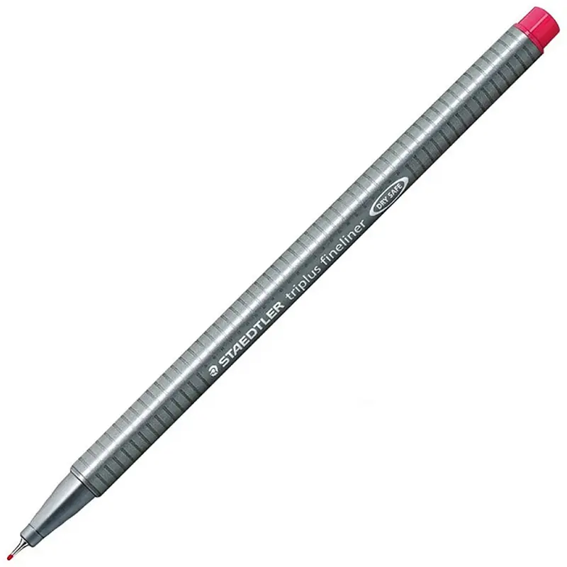 Staedtler 334-23 Triplus Üçgen Fineliner 0.3mm Bordeaux Kırmızı x 10 Lu Paket