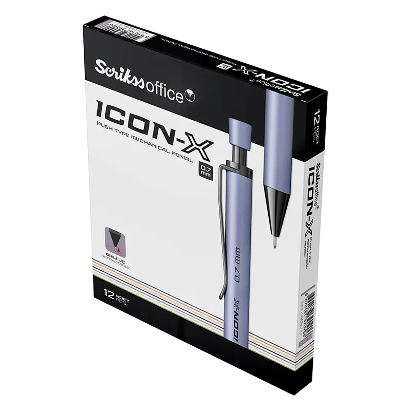 Scrikss Icon-x Metal Versatil Kalem 0.7mm Lila x 12 Li Kutu