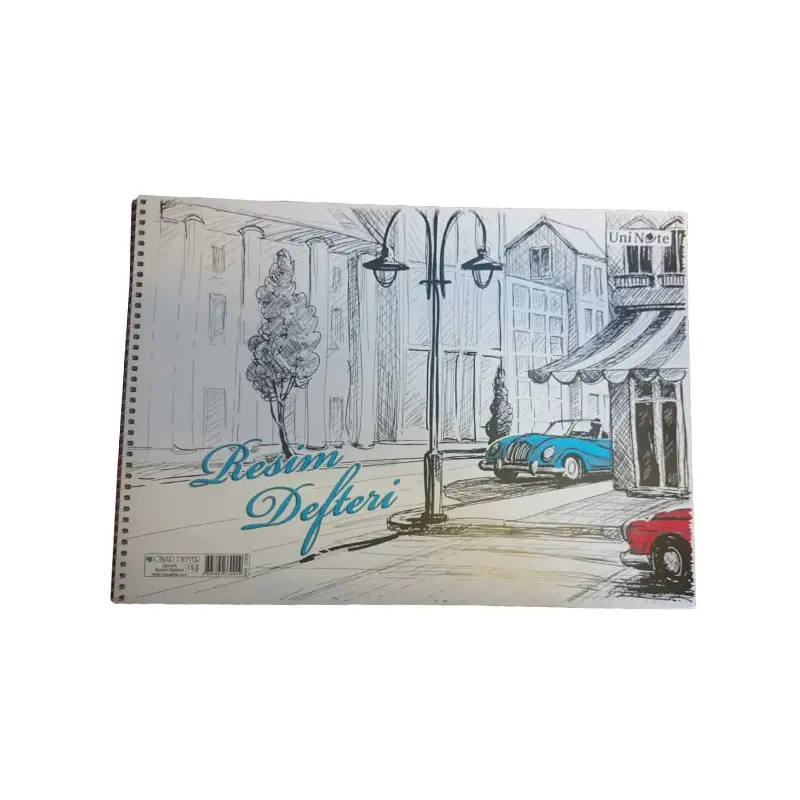 Çınar 33000 Karton Kapak Spiralli Resim Defteri 15 Yaprak 24cm x 34cm - 12 Li Paket