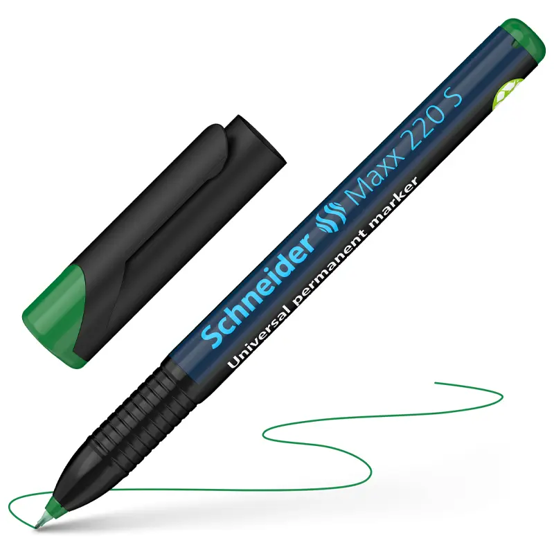 Schneider 112404 Maxx 220 Permanent Asetat Kalemi (S) Seri 0.4mm Yeşil x 10 Lu Kutu
