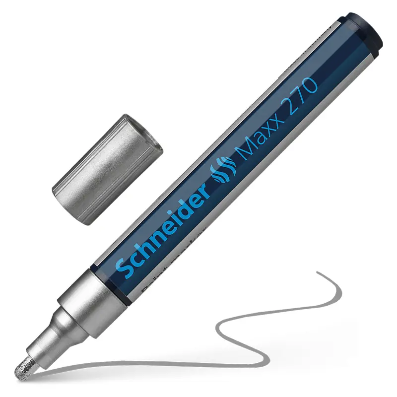 Schneider Maxx 270 Boya Markörü 1.0mm - 3.0mm Gümüş x 10 Lu Kutu