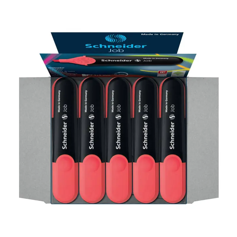 Schneider 150 Job Fosforlu Kalem Pastel 1.0mm - 4.5mm Kırmızı x 10 Lu Kutu