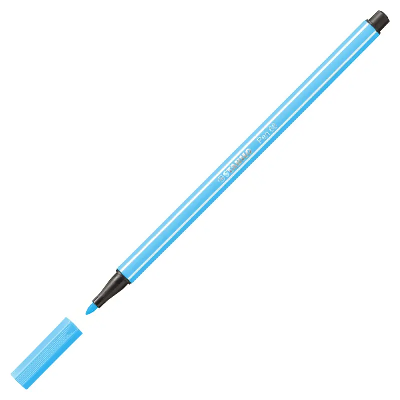 Stabilo 68/31 Keçe Uçlu Boya Kalemi 1.0mm Açık Mavi x 10 Lu Kutu