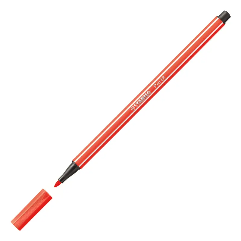 Stabilo 68/40 Keçe Uçlu Boya Kalemi 1.0mm Açık Kırmızı x 10 Lu Kutu