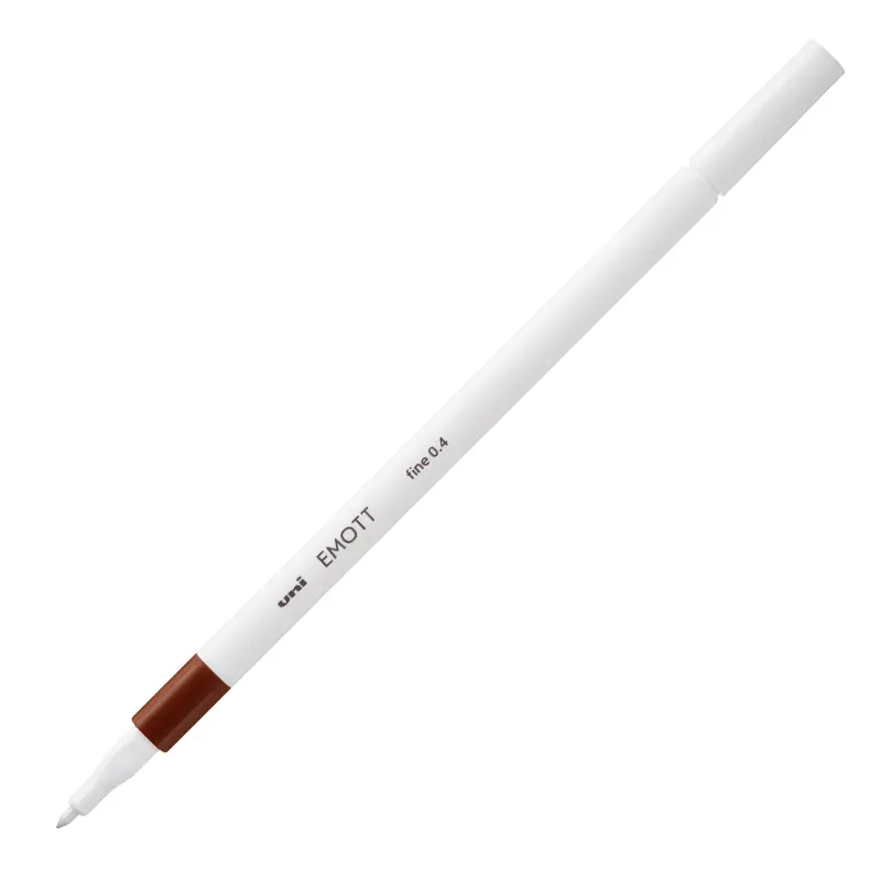 Uni-Ball Emott Fine Akrilik Uçlu Kalem 0.4mm Kahverengi 10 Lu Kutu