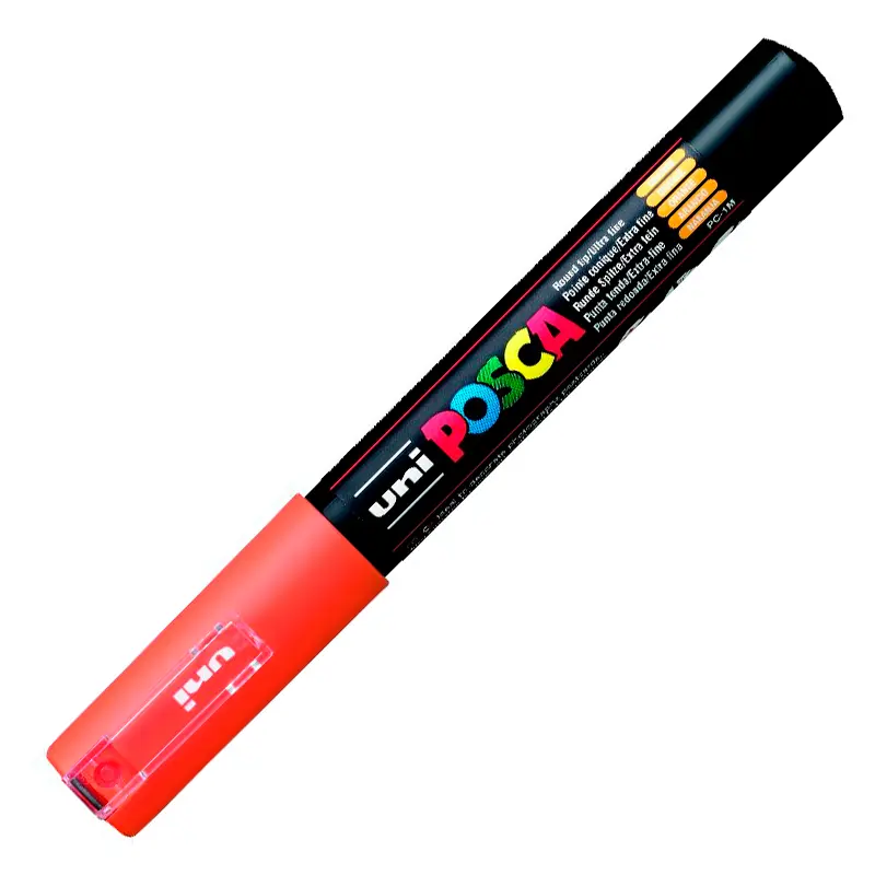 Uni-Ball PC-1M Posca Su Bazlı Poster Boyama Markörü 0.7mm Turuncu 6 Lı Kutu