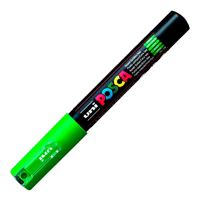 Uni-Ball PC-1M Posca Su Bazlı Poster Boyama Markörü 0.7mm Yeşil 6 Lı Kutu
