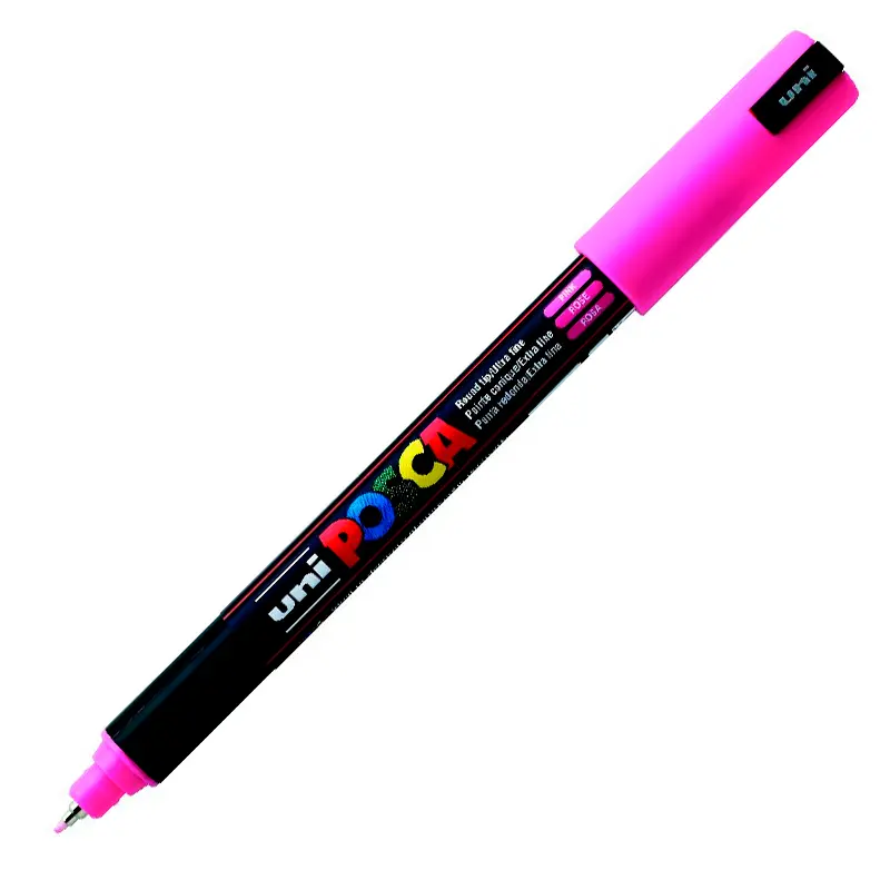 Uni-Ball PC-1MR Posca Su Bazlı Poster Boyama Markörü 0.7mm Pembe 6 Lı Kutu