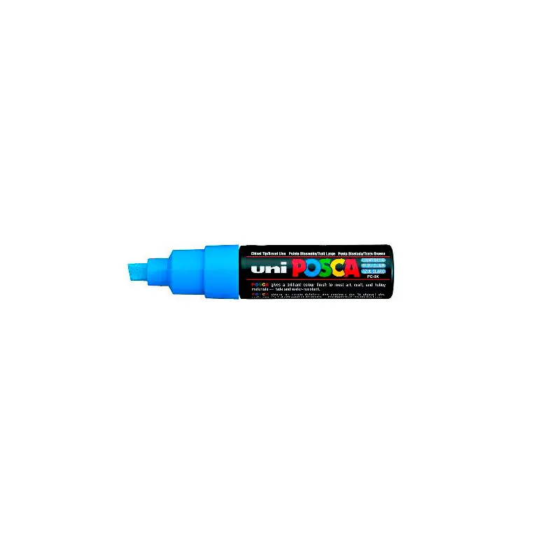 Uni-Ball PC-8K Posca Su Bazlı Poster Markörü 8.0mm Açık Mavi 6 Lı Kutu