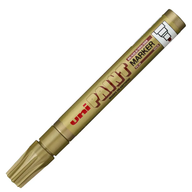 Uni-Ball PX-20 Paint Marker Boyama Markörü 2.2-2.8mm Altın 12 Li Kutu