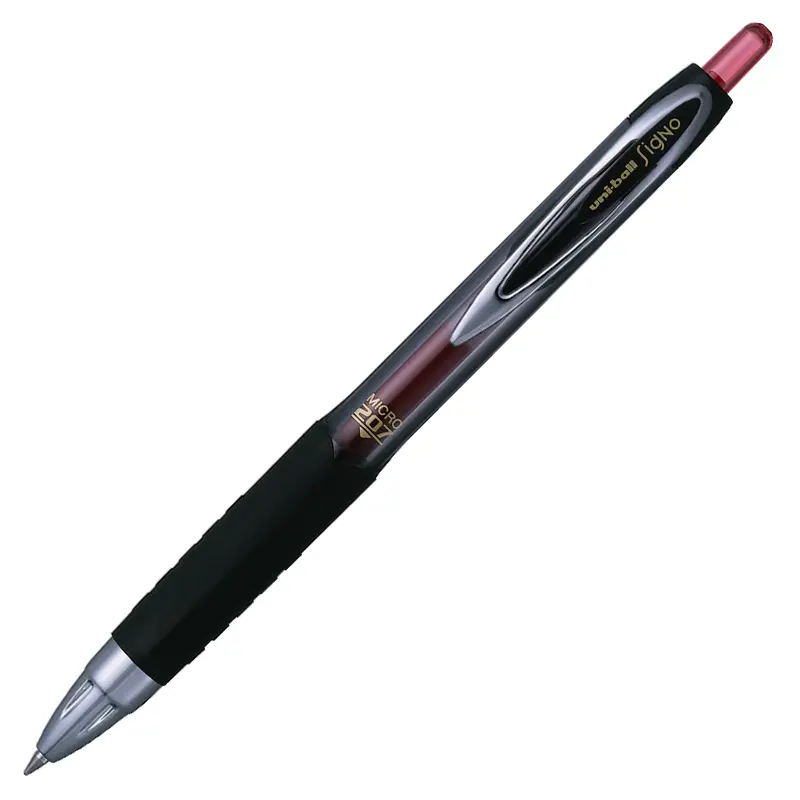 Uni-Ball UMN-207 Signo Micro Bilye Uç Mekanik Jel Roller Kalem 0.5mm Kırmızı 12 Li Kutu
