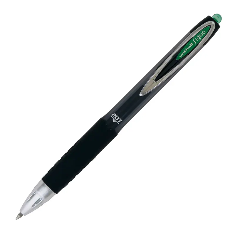 Uni-Ball UMN-207 Signo Bilye Uç Mekanik Jel Roller Kalem 0.7mm Yeşil 12 Li Kutu
