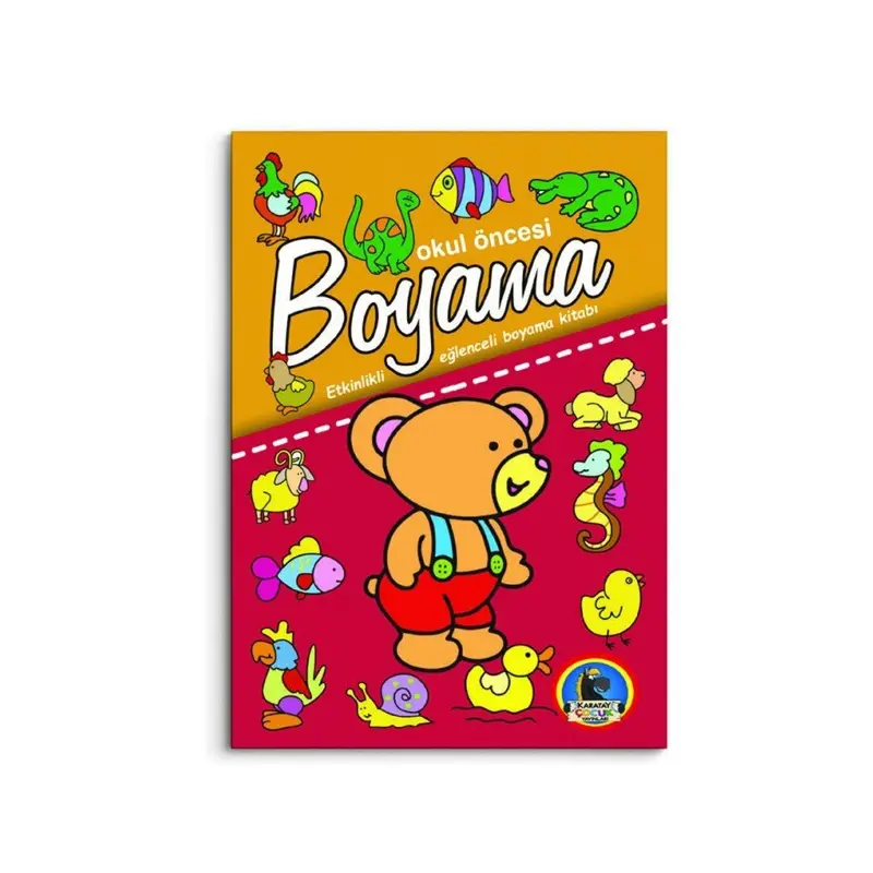 4E Karatay Yayınevi Dev Boy Okul Öncesi Boyama Kitabı