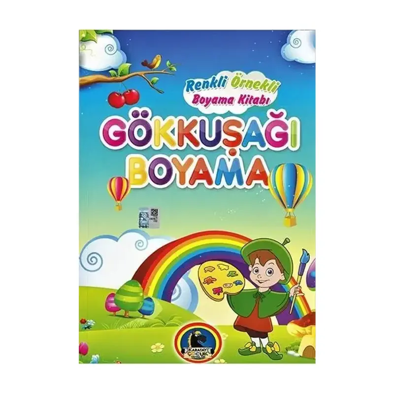 4E Karatay Yayınevi Renkli Örnekli Gökkuşağı Boyama Kitabı 128 Sayfa