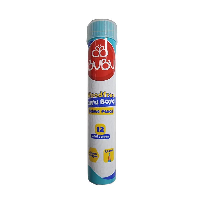 Bu-Bu KUR003 Woodfree Kuru Boya Tüp 12 Renk
