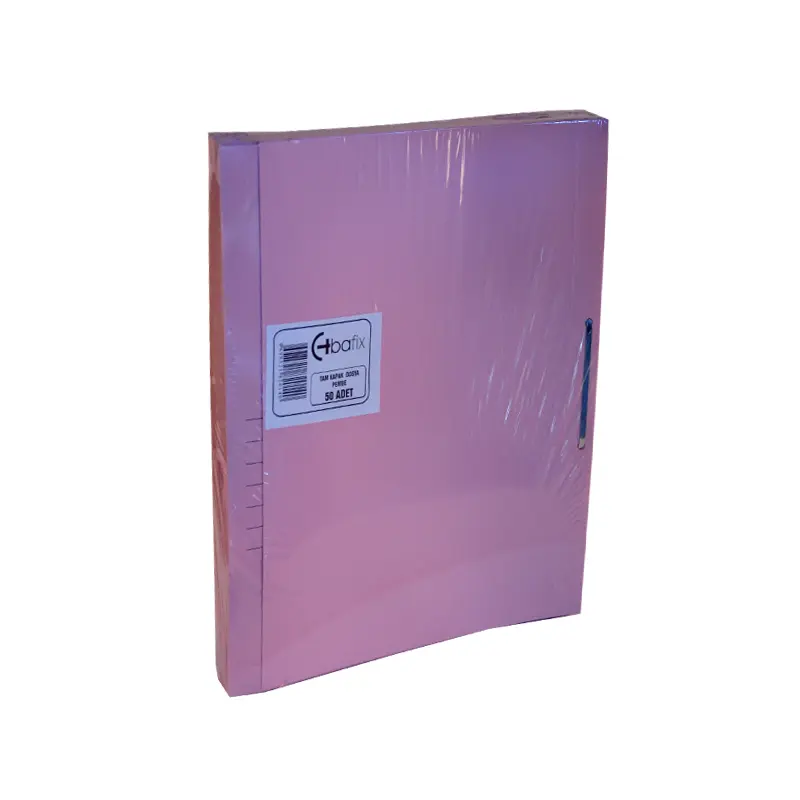 Bafix Tam Kapak Karton Dosya Pembe 50 Li Paket