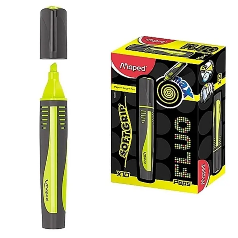 Maped 742934 Max Fluo Peps Mini Fosforlu Kalem Sarı x 10 Lu Kutu