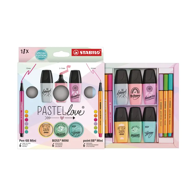 Stabilo 77/5-8 Pastellove Mini Set 18 Renk