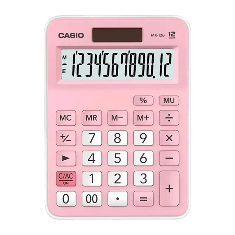 Casio MX-12B-PK Masaüstü Hesap Makinesi 12 Hane Pembe