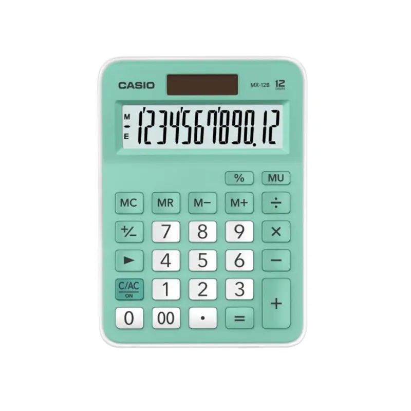 Casio MX-12B-GN Masaüstü Hesap Makinesi 12 Hane Açık Yeşil