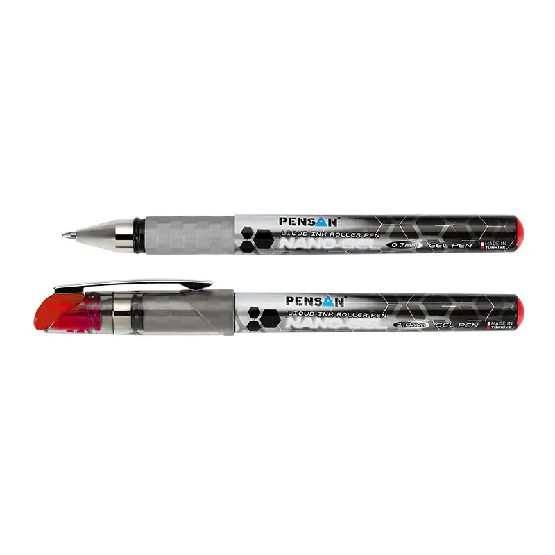 Pensan Nano Jel Roller Kalem 0.7mm Kırmızı x 12 Li Kutu