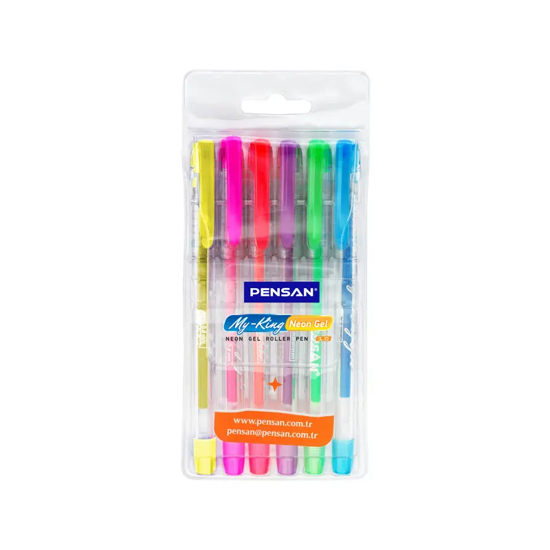 Pensan My-King Jel Tükenmez Kalem 6 Neon Renk