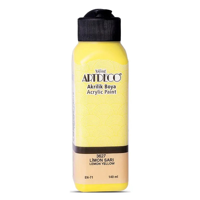 Artdeco 3627 Akrilik Boya 140 ML Limon Sarı x 12 Li Kutu
