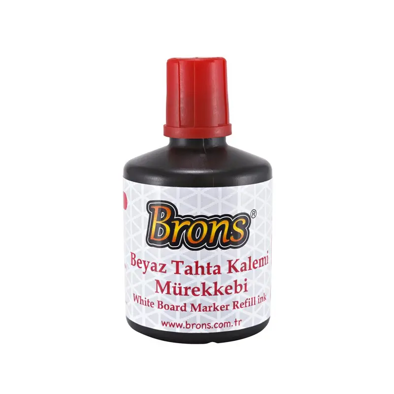 Brons BR-355 Tahta Kalem Mürekkebi Kırmızı 100cc x 6 Lı Kutu