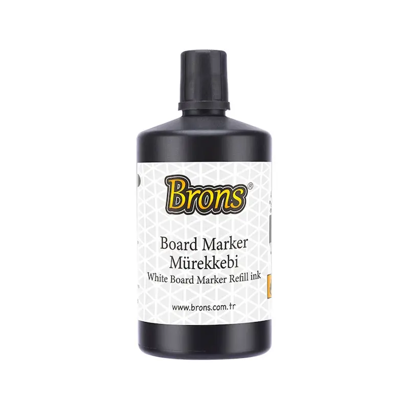 Brons BR-9150 Beyaz Tahta Kalemi Mürekkebi 250cc Siyah x 4 Lü Kutu