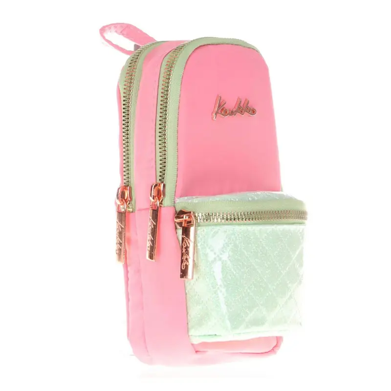 Kaukko K2466 Kalem Çantası Bright Junior Bag Kapitone Rose