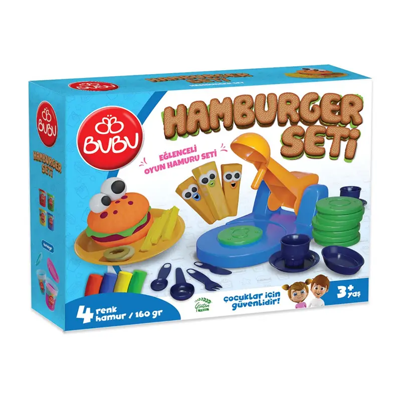 Bu-Bu OH0010 Oyun Hamuru Hamburger Seti