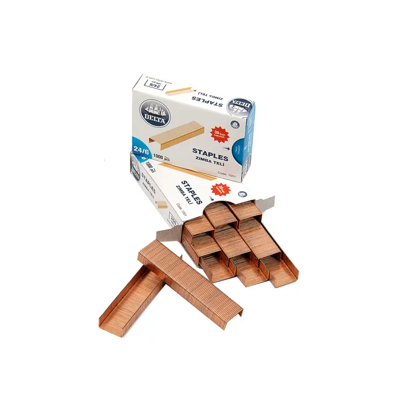 Delta 1551 Zımba Teli 1000 Li Kutu 24/6 Sarı x 10 Lu Paket