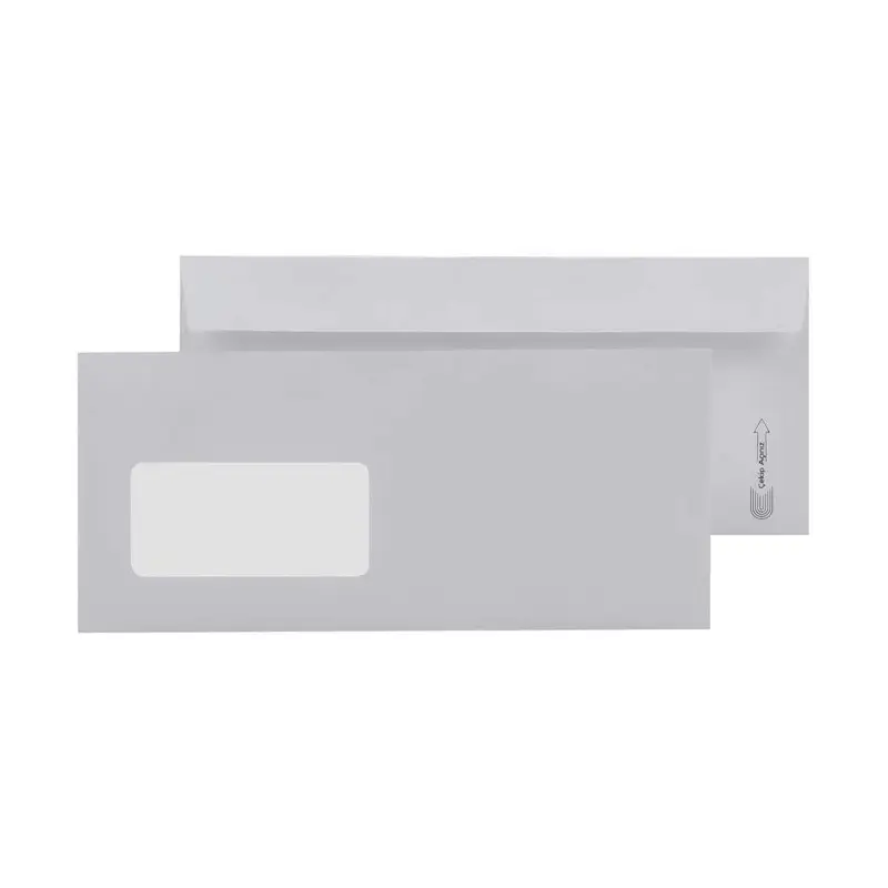 Asil Doğan 1005 Diplomat Zarf Extra Silikonlu Pencereli 105mm x 240mm 110 GR Beyaz 500 Lü Kutu